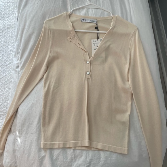 Zara Sweaters Zara Cream Sweater With Tags Poshmark